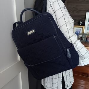 Vera Bradley Dark Blue Quilted Backpack